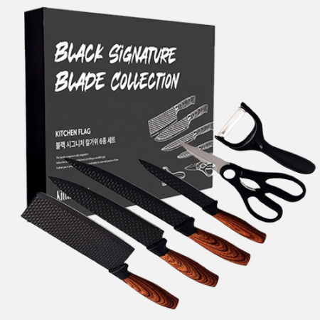 [키친플래그] 블랙 시그니처 칼가위 6종 세트 #2