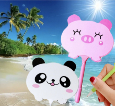 더존 캐릭터 부채 볼펜 /선풍기 바람처럼 #2