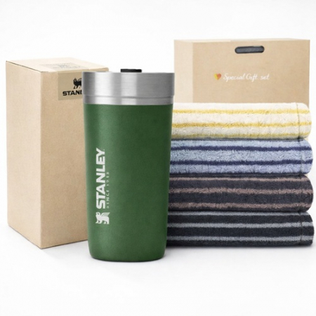 스탠리 송월 2종세트(스탠리 고진공 텀블러 송월타올 타월 고급핸드고리 코마사) 스페셜기프트박스 입수 #3