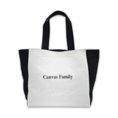 (Canvas Family) 블랙+화이트 리버서블 에코백