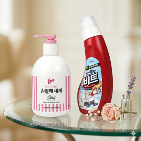 애경 울샴푸 손빨래세제 펌프형 380ml  바르는 비트 220ml 2종세트 #2