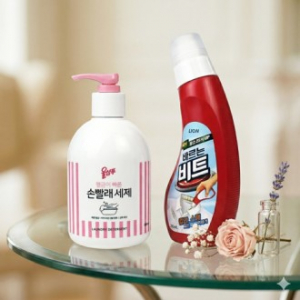 애경 울샴푸 손빨래세제 펌프형 380ml  바르는 비트 220ml 2종세트