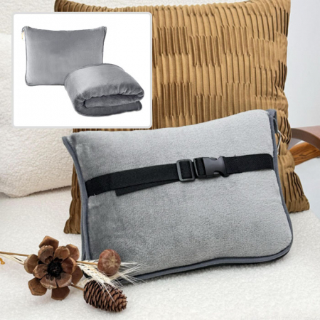 A034 프리미엄 담요세트 쿠션 여행 담요 사무실 캠핑담요 대형 인쇄 행사 선물 #3