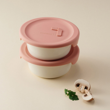 [락앤락] 바로한끼 도자기 국용기 600ml 2P세트 핑크 #2