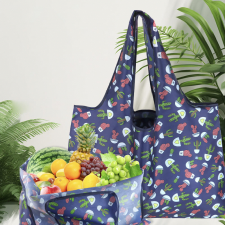 (Blossom) 화려한 패턴 대용량 접이식 장바구니 1P #2