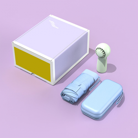 루티네 웰컴키트 선물세트 초소형 컴팩트 버블 선풍기+뉴포켓 5단 양우산 #4