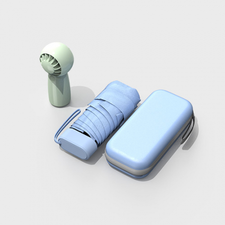 루티네 웰컴키트 선물세트 초소형 컴팩트 버블 선풍기+뉴포켓 5단 양우산 #3