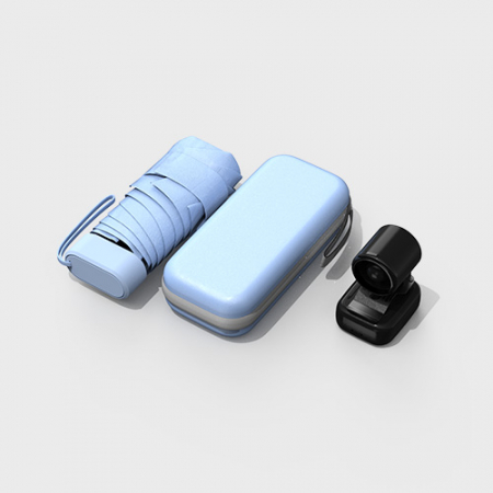 루티네 웰컴키트 선물세트 핸즈프리 클립형 초미니 선풍기+뉴포켓 5단 양우산 #3