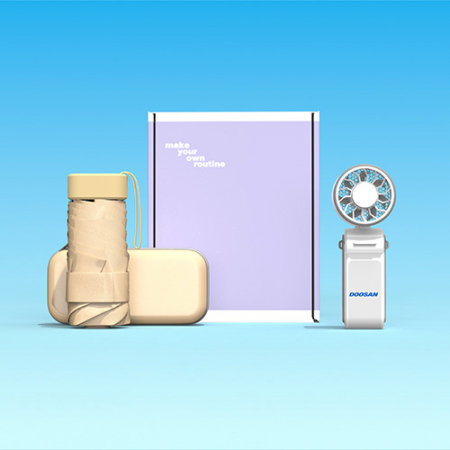 루티네 웰컴키트 선물세트 폴더블 휴대용 쿨링 선풍기+뉴포켓 5단 양우산 #2