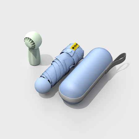 루티네 웰컴키트 선물세트 초소형 컴팩트 버블 선풍기+머쉬룸 5단 양우산 #3
