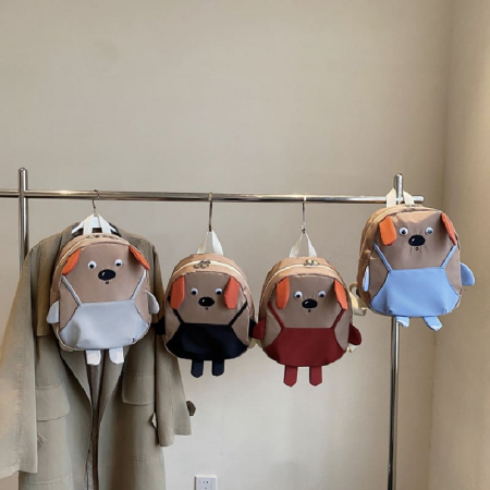 (Blossom) 귀여운 멜빵 강아지 입체 캐릭터 백팩 1P #2