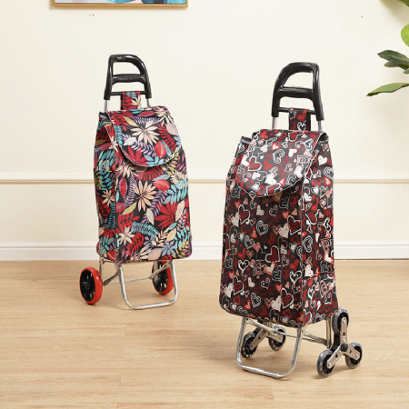 (Blossom) 팬시 패턴 접이식 경량 장바구니 캐리어 1P #2