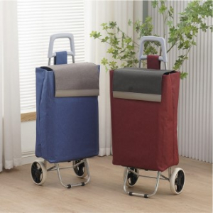 (Blossom) 스퀘어 배색 분리형 접이식 장바구니 캐리어 1P