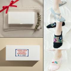 국내생산// 2P 여성 시스루덧신 여름양말 지압효과 미끄럼방지 덧신선물세트