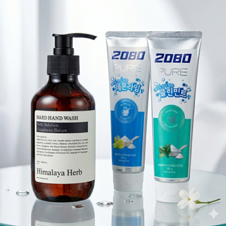 Nard 나드 핸드워시 280ml + 애경 퓨어치약 2개 +끈케이스 #2