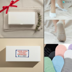 국내생산// 2p 남여 무봉제덧신 선물세트 사계절 텐셀양말 미끄럼방지 덧신선물세트