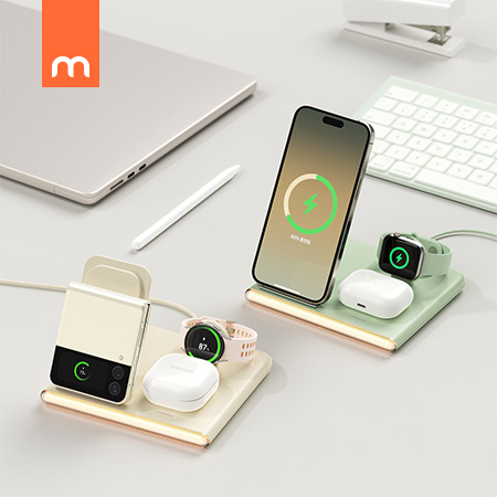 무아스 플립스퀘어 3in1 고속 무선충전 무드등(애플/갤럭시호환) #4