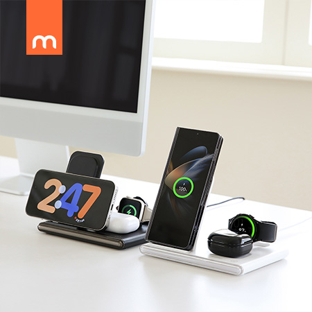 무아스 플립스퀘어 3in1 고속 무선충전 무드등(애플/갤럭시호환) #3