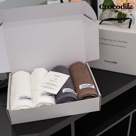 크로커다일 심플 수건 4P세트 #2