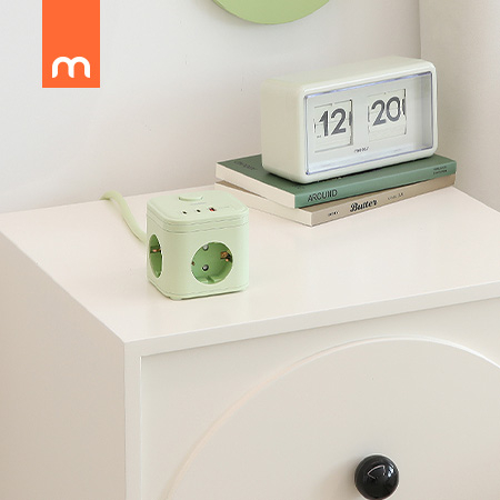 무아스 마카롱 3구 USB 고용량 큐브 멀티탭 #3