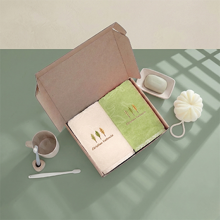 [리노라] 나뭇잎 30수 데일리 타올 세트 #2