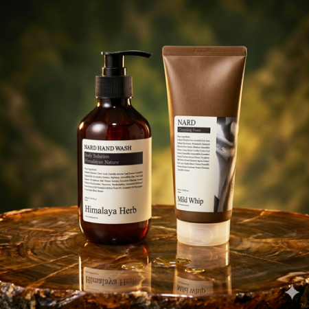 Nard 핸드워시 280ml + Nard 클렌징폼 180ml + 끈케이스 #2