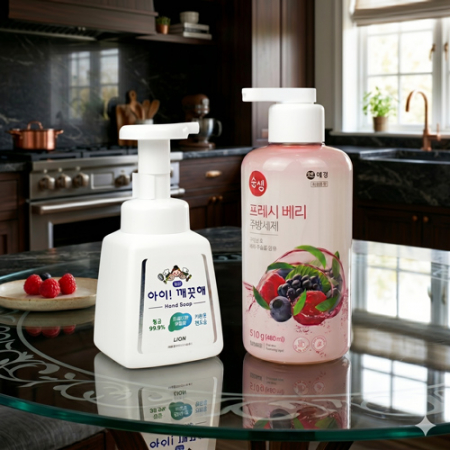 주방전용 아이깨끗해 키친솝 핸드워시 + 애경 순샘 프레시베리 주방세제 510g #2