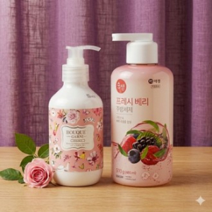 애경 순샘 주방세제 510g + 부케가르니 펌핑형 핸드크림 290g