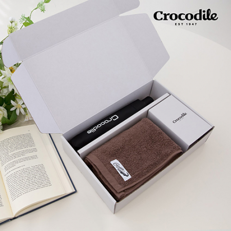 크로커다일3단자동솔리드+심플 우산수건세트 #2