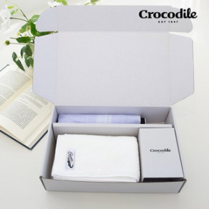 크로커다일3단레터링+심플 우산수건세트
