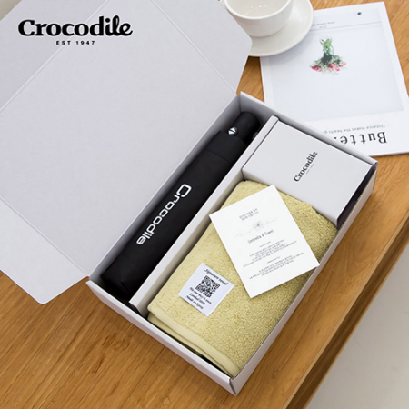크로커다일3단자동솔리드+시그니처 우산수건세트 #2