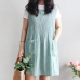 작은이미지: 소프트 쉬폰 원피스 앞치마 #5