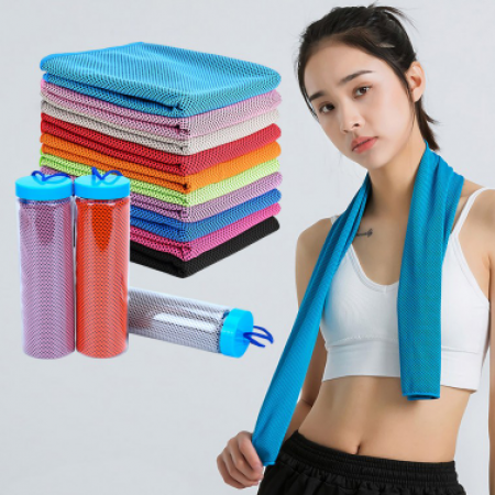 케이스+타올 스포츠 타올 쿨링 쿨타올 땀수건 쿨스카프 아이스타올 등산 헬스 운동 행사 #2