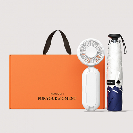 BS008 테스지 미니멀라인 초경량 미니 우양산 암막 3단 양우산 여행 선물세트+휴대용 핸디 우산애착 선풍기 #2