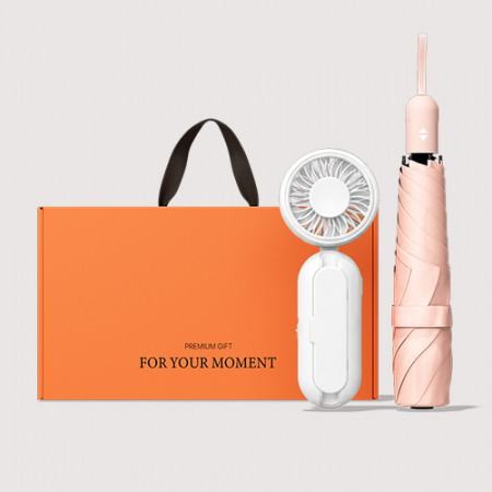 BS010 초경량 핸디 우양산 암막 3단 양우산 여행 선물세트+휴대용 우산애착 선풍기 #2