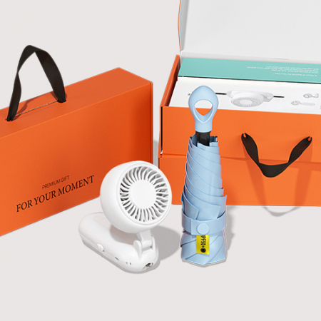 BS009 초경량 멀티고리 5단 우양산 암막 미니 양우산 여행 선물세트+휴대용 핸디 우산애착 선풍기 #3