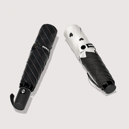 BS002 테스지 초경량 암막 3단 우양산 커플 양우산 선물세트 어반 스트라이프+하트브리즈 #5