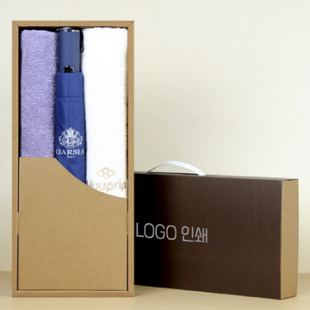 가르시아 2단 심플 자동우산 +협립호텔코마170타월 2P-세트 #2