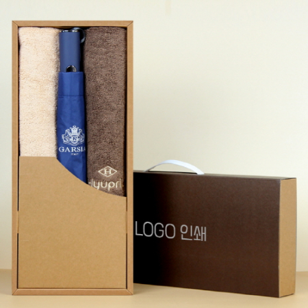 가르시아 2단 심플 자동우산 +협립40수호텔코마180타월 2P-세트 #2