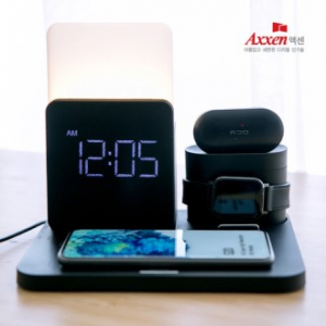 액센 A160 5 in 1 시계 무드등 무선충전 패드