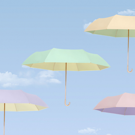 (Blossom) 골드커브 파스텔 접이식 양우산 8K -  1P #3