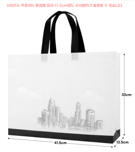 코팅 부직포가방 고주파가방(도시) 부직포백 다용도 보조가방 쇼핑백 장바구니 /인쇄 제작 가능/ #4