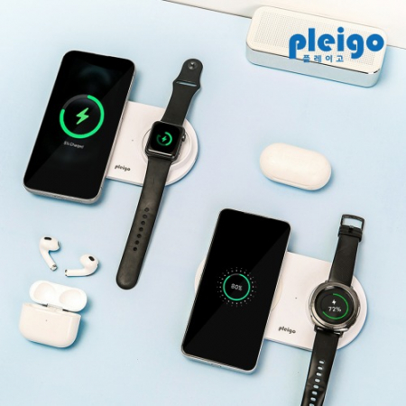 플레이고 A117 3 IN 1 고속 무선 충전 슬림 패드 (애플용/갤럭시용) #2