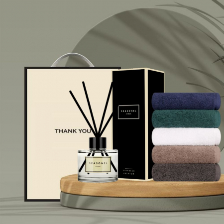 시즈넬 호텔 선물세트 디퓨저 200ml+송월 40수 포인트 200g #2