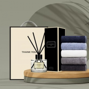 시즈넬 호텔 선물세트 디퓨저 200ml+송월 솔리드 혼방사 무지40 190g