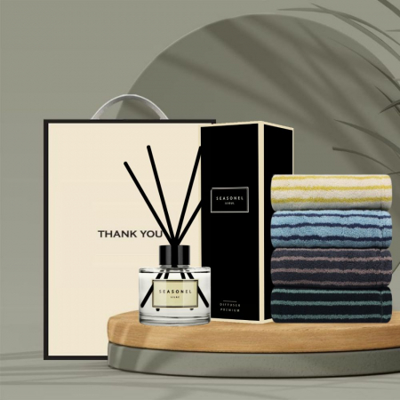시즈넬 호텔 선물세트 디퓨저 200ml+호텔컬렉션 스트라이프 솔리드 220g #3