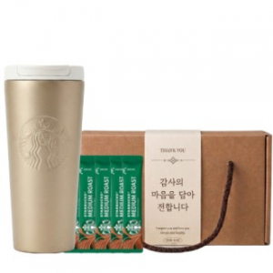 스타벅스 SS 뉴트럴 밸류 텀블러 + 스타벅스 스틱커피 + 기프트박스