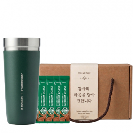 스타벅스 SS 스탠리 그린 아이슬란드 + 스타벅스 스틱커피 + 기프트박스 #2