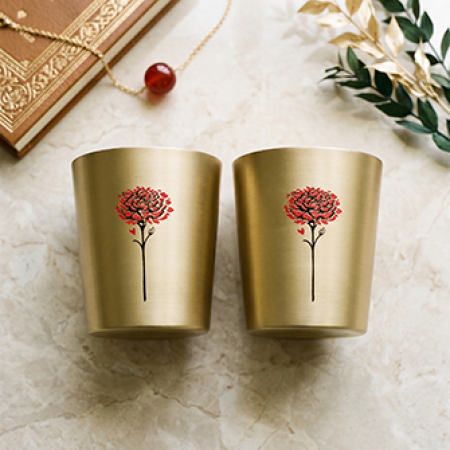 쿠플라트 국산 황동위스키잔 SET #4