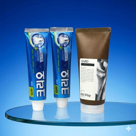 Nard 클렌징폼 180ml + 크리오 알파솔루션 치약 120g 2개 #2